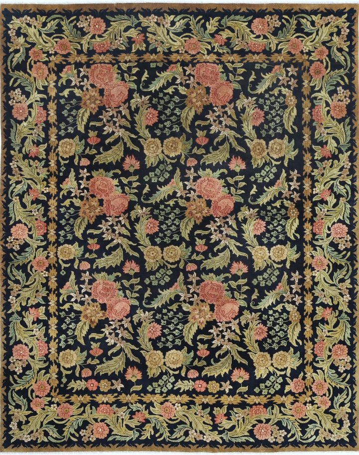 Indian Ziegler Rug 7' 10" x 9' 11" Hand-Knotted | No. AT75722