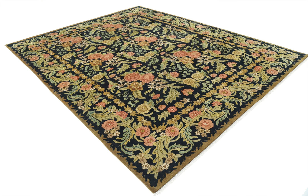 Indian Ziegler Rug 7' 10" x 9' 11" Hand-Knotted | No. AT75722