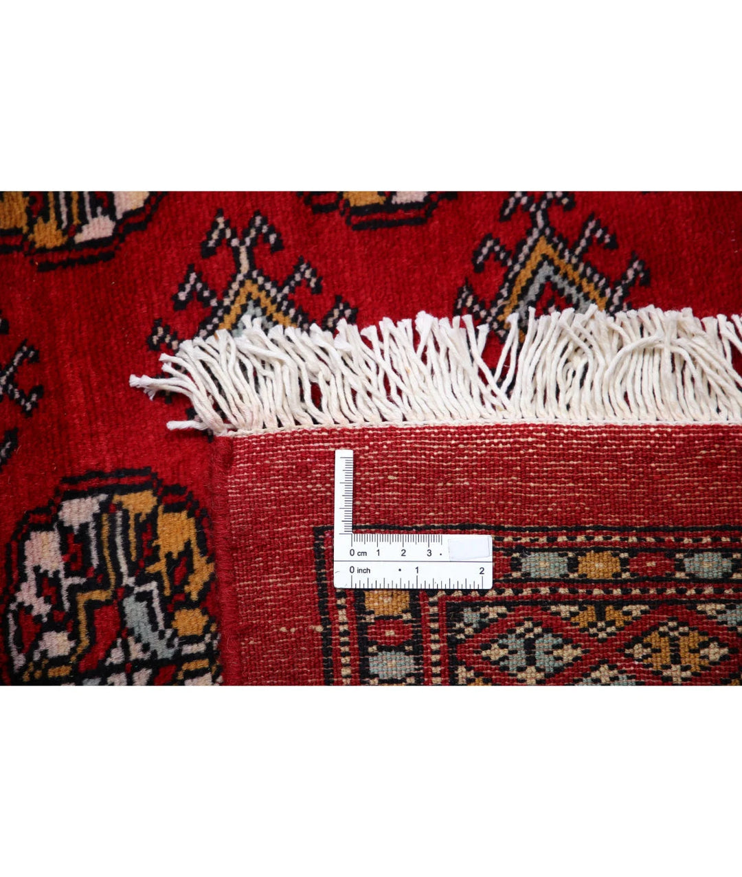 Red Pakistani Bokhara Rug 9' 11" x 13' 5" Hand-Knotted | No. AT75732