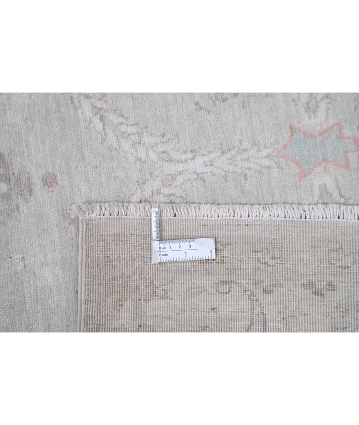 Green Afghan Tabriz Rug 8' 2" x 10' 1" Hand-Knotted | No. AT75898