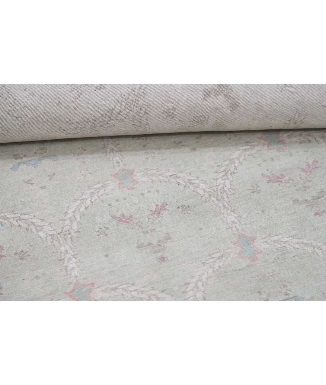 Green Afghan Tabriz Rug 8' 2" x 10' 1" Hand-Knotted | No. AT75898