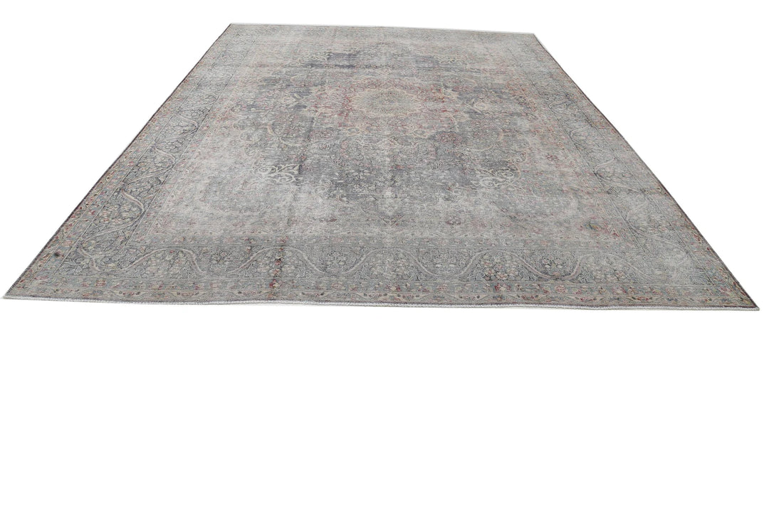 Persian Kerman Vintage Rug 9' 9" x 12' 8" Hand-Knotted | No. AT75910
