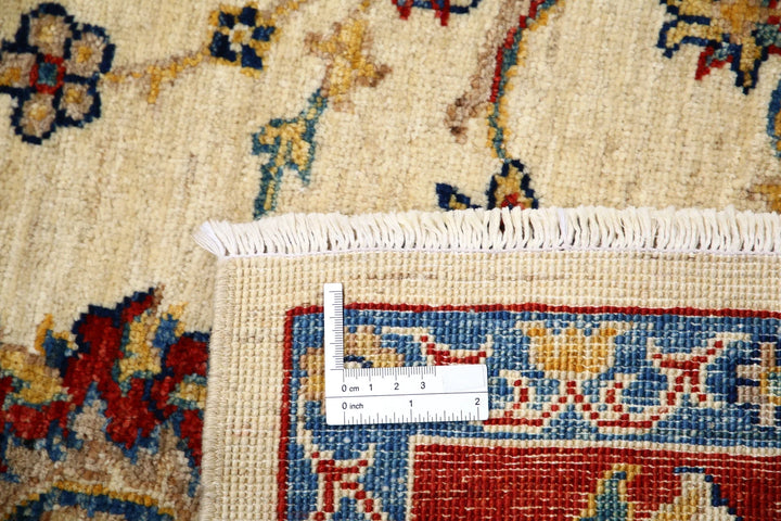 Ivory Afghan Ziegler Rug 5' 9" x 7' 9" Hand-Knotted | No. AT76042
