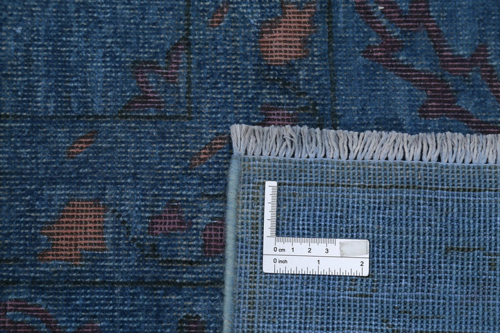 Blue Afghan Oriental Rug 7' 8" x 9' 9" Hand-Knotted | No. AT76065