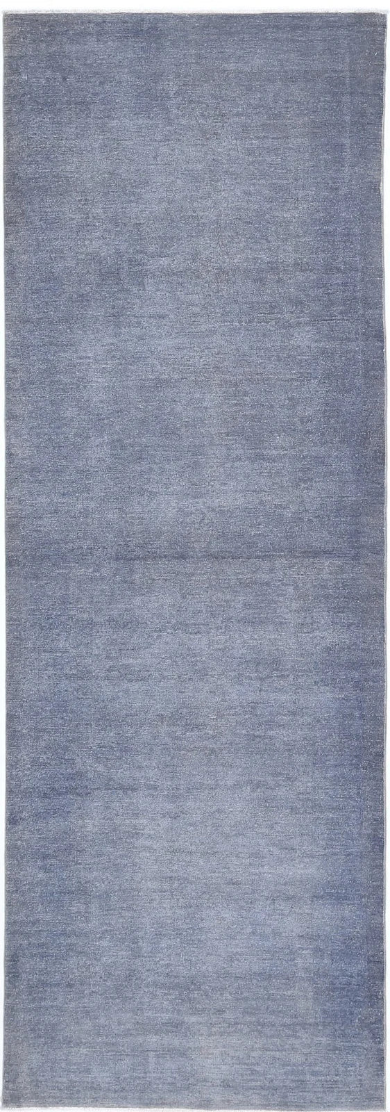 Grey Afghan Overdye Rug 3' 1" x 9' 6" Hand-Knotted | No. AT76079