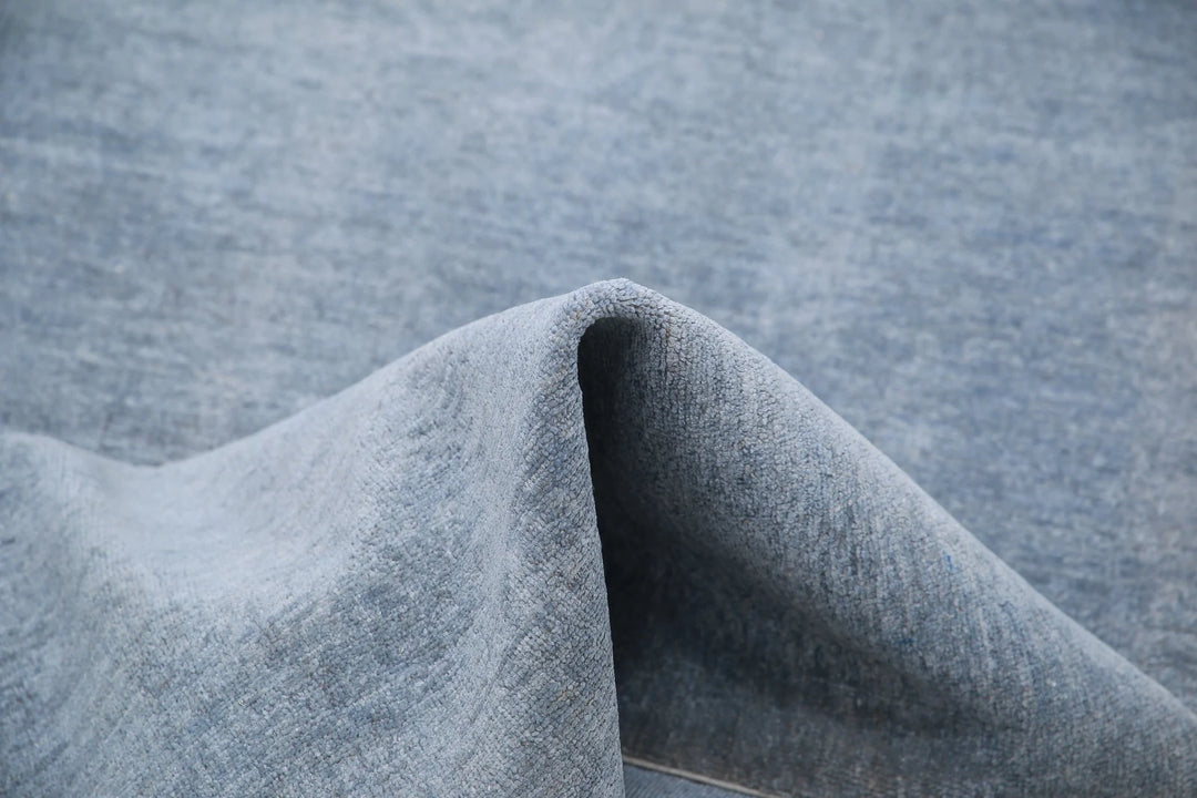 Grey Afghan Overdye Rug 3' 1" x 9' 6" Hand-Knotted | No. AT76079