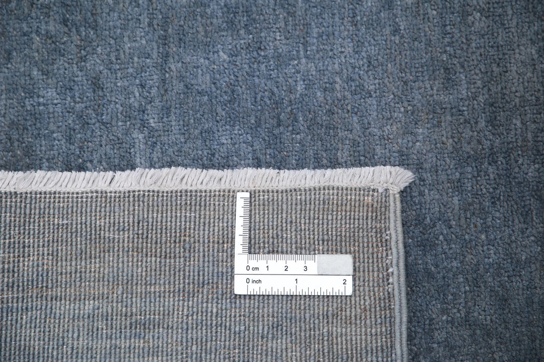 Grey Afghan Overdye Rug 3' 1" x 9' 6" Hand-Knotted | No. AT76079