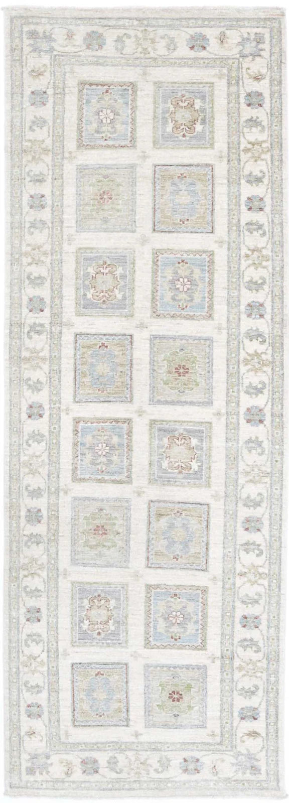 Afghan Runner Rug 2' 6" x 7' 11" Hand-Knotted | No. AT76102