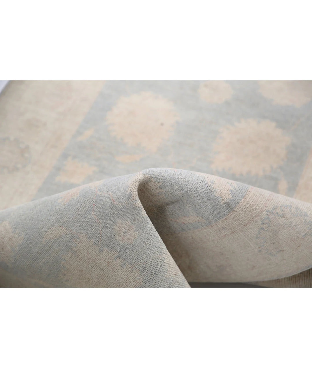 Grey Afghan Serenity Rug 2' 7" x 7' 9" Hand-Knotted | No. AT76171