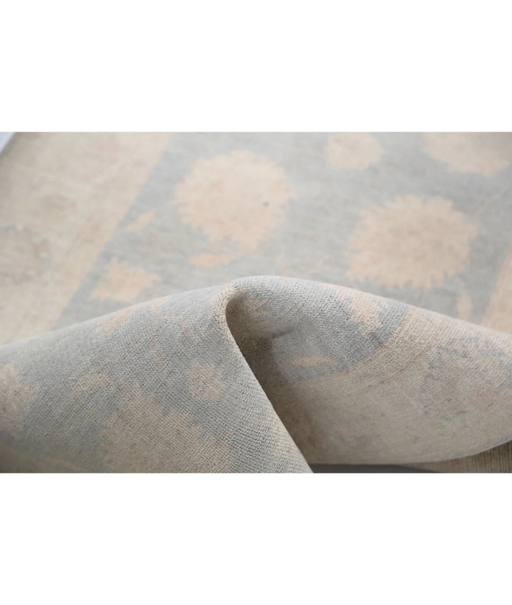 Grey Afghan Serenity Rug 2' 7" x 7' 9" Hand-Knotted | No. AT76171
