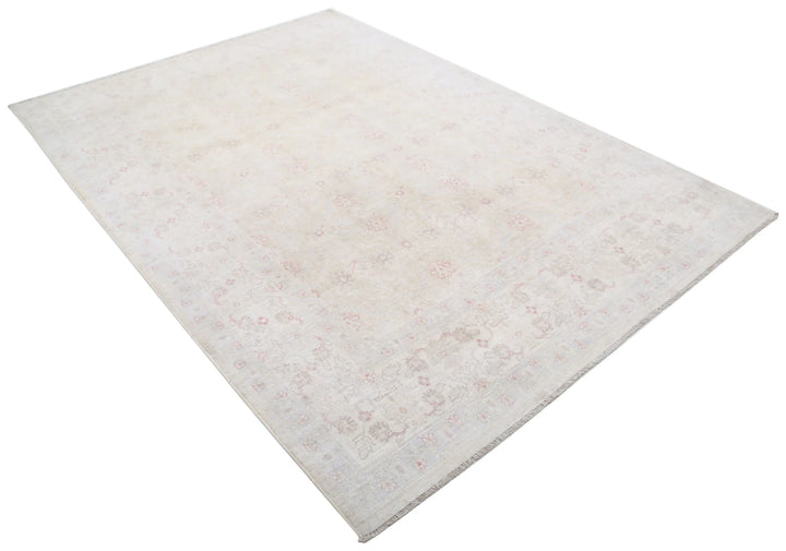 Afghan Tabriz Rug 6' 0" x 8' 6" Hand-Knotted | No. AT76256
