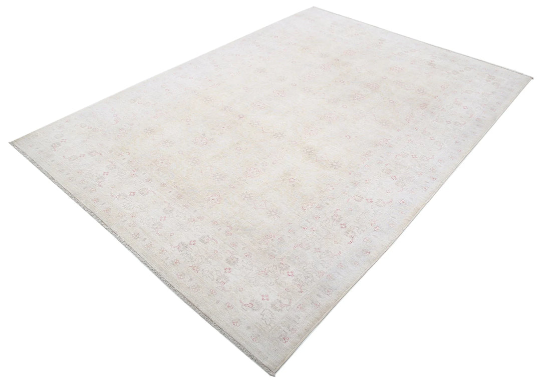 Afghan Tabriz Rug 6' 0" x 8' 6" Hand-Knotted | No. AT76256