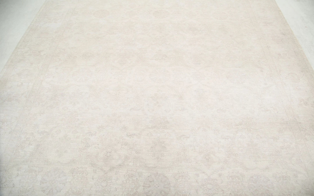 Ivory Afghan Serenity Rug 8' 0" x 10' 2" Hand-Knotted | No. AT76341