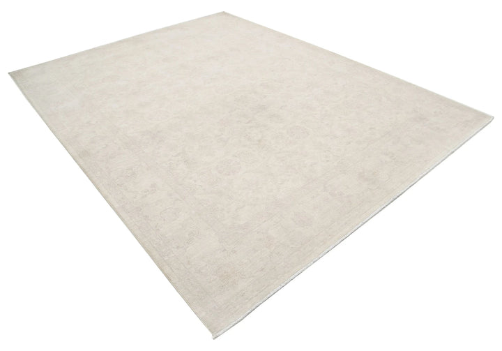 Ivory Afghan Serenity Rug 8' 0" x 10' 2" Hand-Knotted | No. AT76341