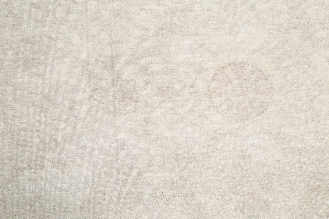 Ivory Afghan Serenity Rug 8' 0" x 10' 2" Hand-Knotted | No. AT76341