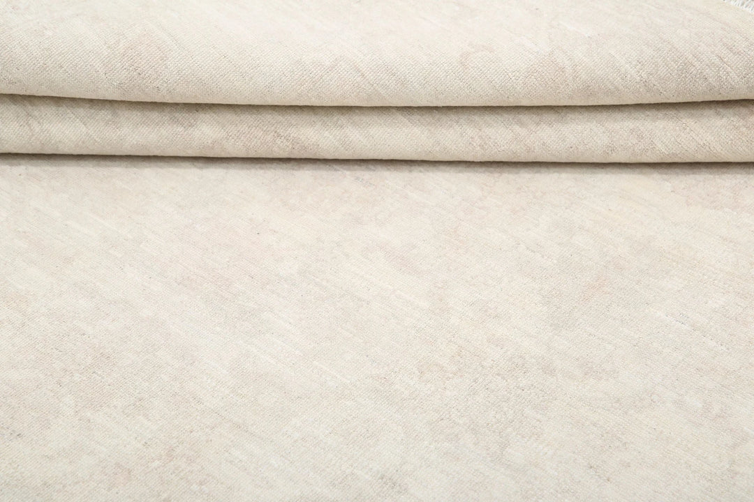 Ivory Afghan Serenity Rug 8' 0" x 10' 2" Hand-Knotted | No. AT76341
