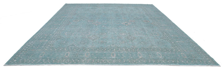 Afghan Oriental Rug 12' 0" x 14' 9" Hand-Knotted | No. AT76358