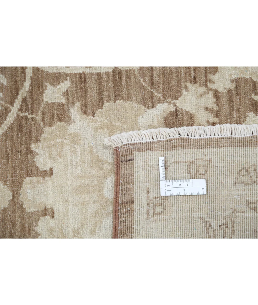 Brown Afghan Serenity Rug 7' 8" x 9' 6" Hand-Knotted | No. AT76366