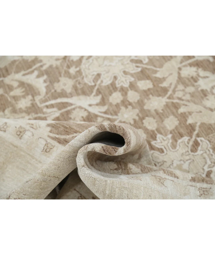 Brown Afghan Serenity Rug 7' 8" x 9' 6" Hand-Knotted | No. AT76366