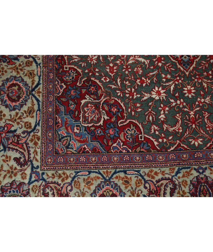 Persian Kashan Fine Rug 4' 1" x 6' 9" Hand-Knotted | No. AT76371