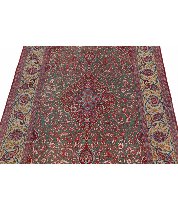 Persian Kashan Fine Rug 4' 1" x 6' 9" Hand-Knotted | No. AT76371