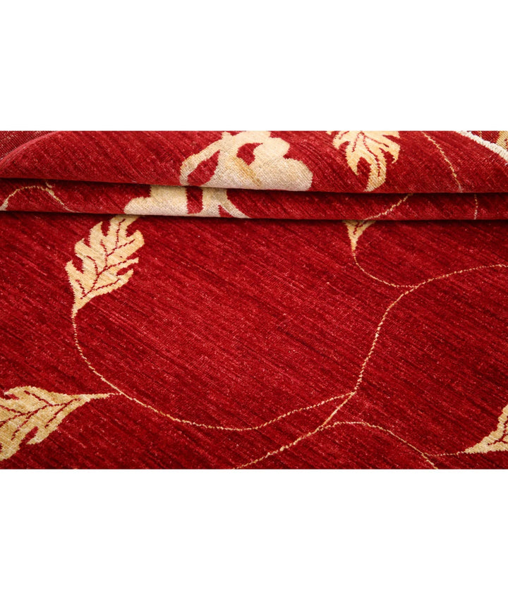 Rust Afghan Oriental Rug 6' 6" x 7' 9" Hand-Knotted | No. AT76449