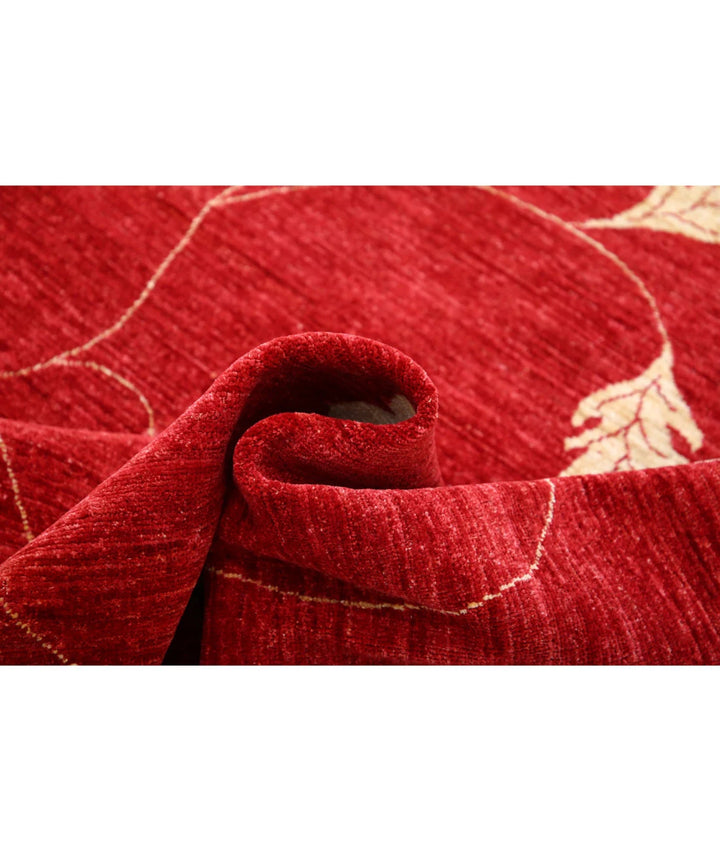 Rust Afghan Oriental Rug 6' 6" x 7' 9" Hand-Knotted | No. AT76449