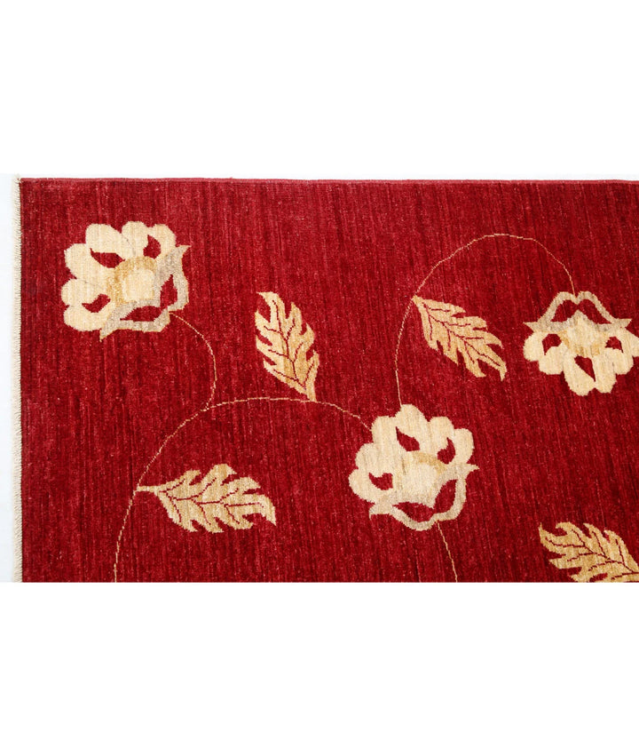 Rust Afghan Oriental Rug 6' 6" x 7' 9" Hand-Knotted | No. AT76449