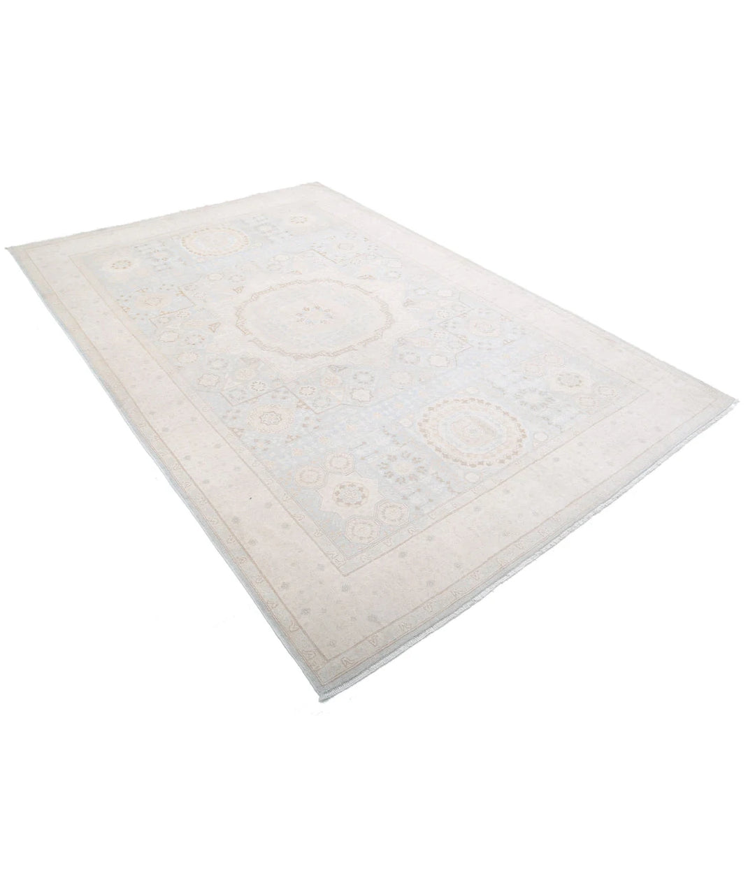 Afghan Mamluk Rug 6' 3" x 9' 4" Hand-Knotted | No. AT76515