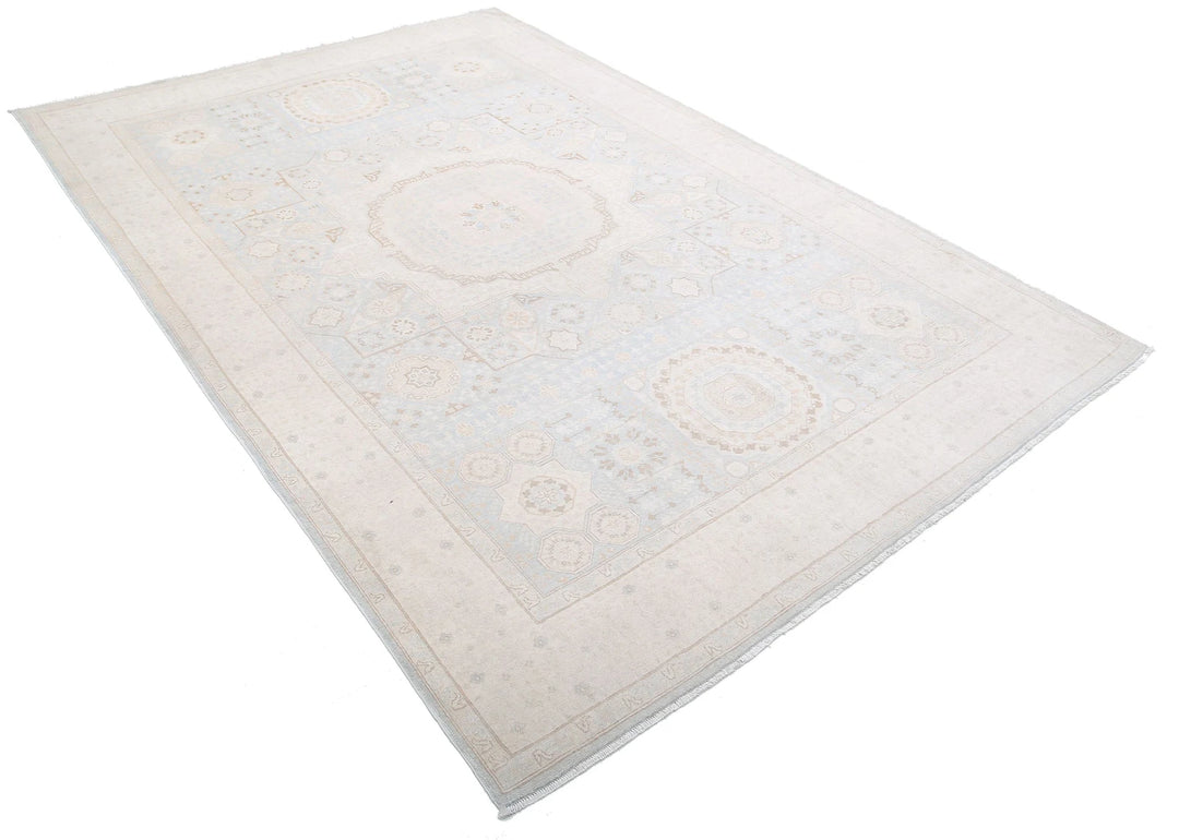 Afghan Mamluk Rug 6' 3" x 9' 4" Hand-Knotted | No. AT76515