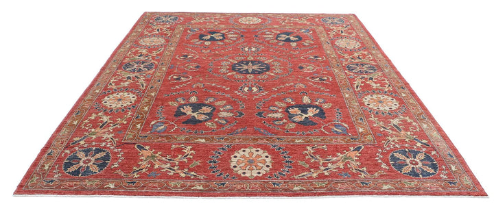 Afghan Nomadic Caucasian Humna Rug 8' 4" x 10' 2" Hand-Knotted | No. AT76577