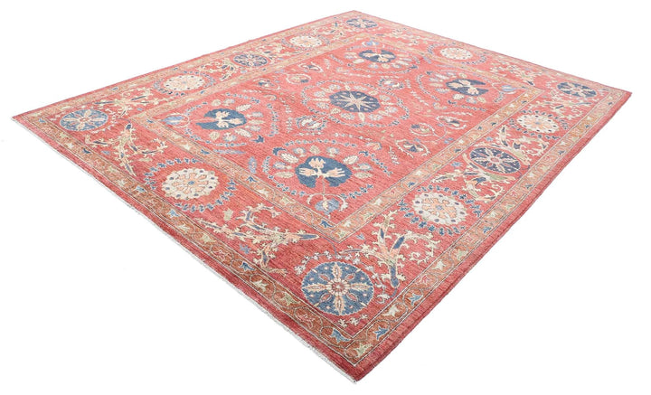 Afghan Nomadic Caucasian Humna Rug 8' 4" x 10' 2" Hand-Knotted | No. AT76577