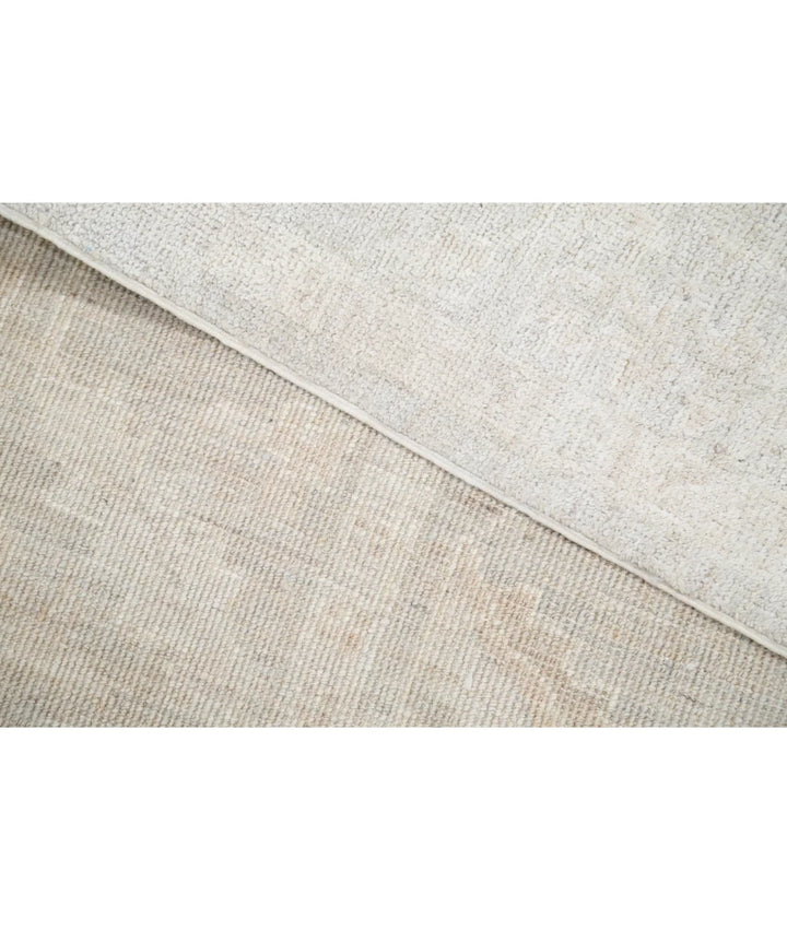 Ivory Afghan Oushak Rug 6'5" x 9'0" Hand-Knotted | No. AT765927