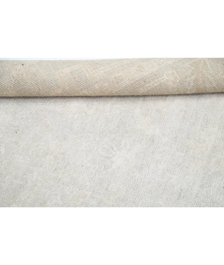 Ivory Afghan Oushak Rug 6'5" x 9'0" Hand-Knotted | No. AT765927