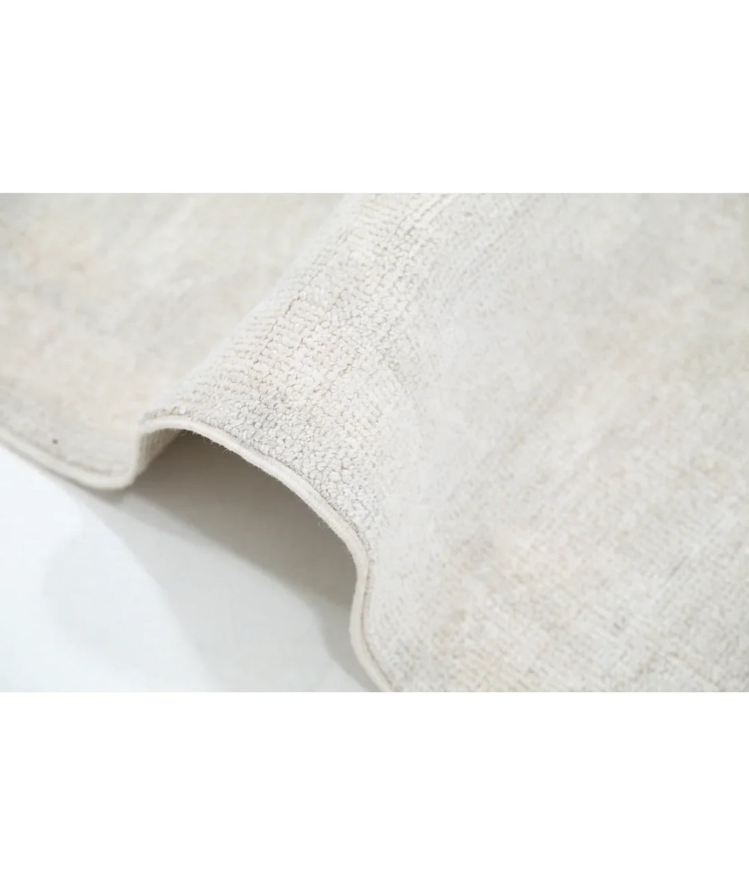 Ivory Afghan Oushak Rug 6'5" x 9'0" Hand-Knotted | No. AT765927