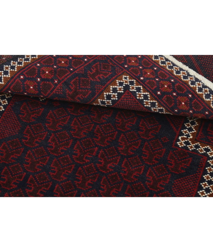 Red Afghan Baluchi Rug 2' 9" x 4' 7" Hand-Knotted | No. AT76759