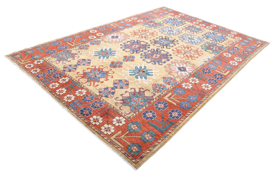 Afghan Nomadic Caucasian Humna Rug 6' 10" x 10' 1" Hand-Knotted | No. AT76778