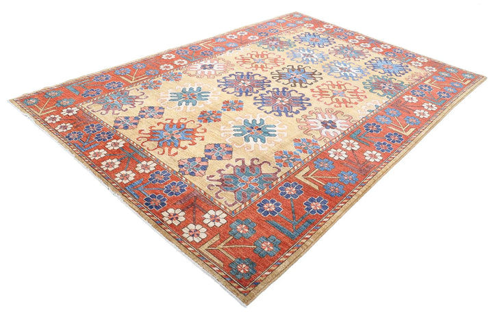 Afghan Nomadic Caucasian Humna Rug 6' 10" x 10' 1" Hand-Knotted | No. AT76778