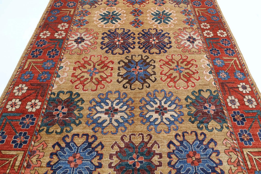 Afghan Nomadic Caucasian Humna Rug 6' 10" x 10' 1" Hand-Knotted | No. AT76778