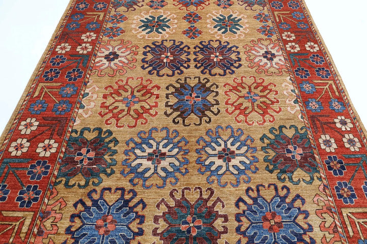 Afghan Nomadic Caucasian Humna Rug 6' 10" x 10' 1" Hand-Knotted | No. AT76778