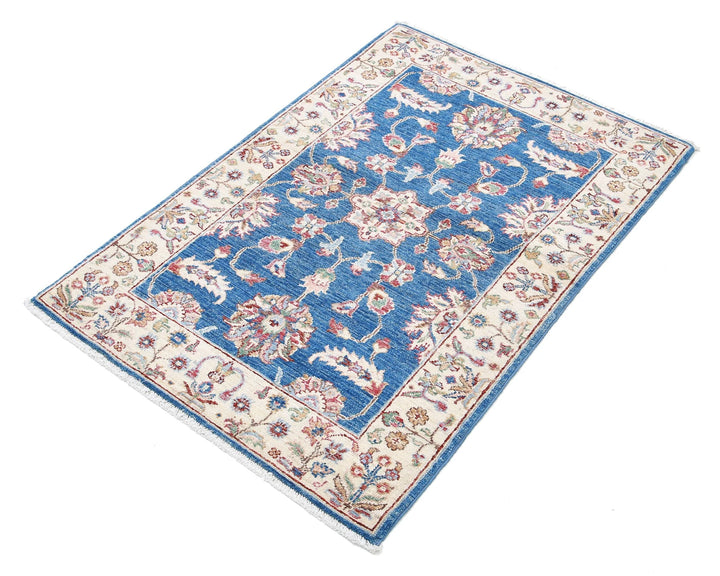 Red Afghan Ziegler Rug 2' 8" x 4' 3" Hand-Knotted | No. AT767872