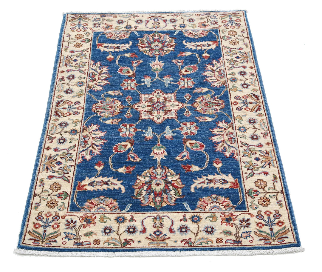 Red Afghan Ziegler Rug 2' 8" x 4' 3" Hand-Knotted | No. AT767872