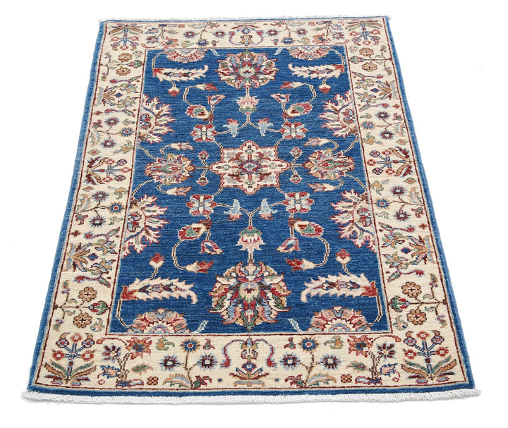 Red Afghan Ziegler Rug 2' 8" x 4' 3" Hand-Knotted | No. AT767872