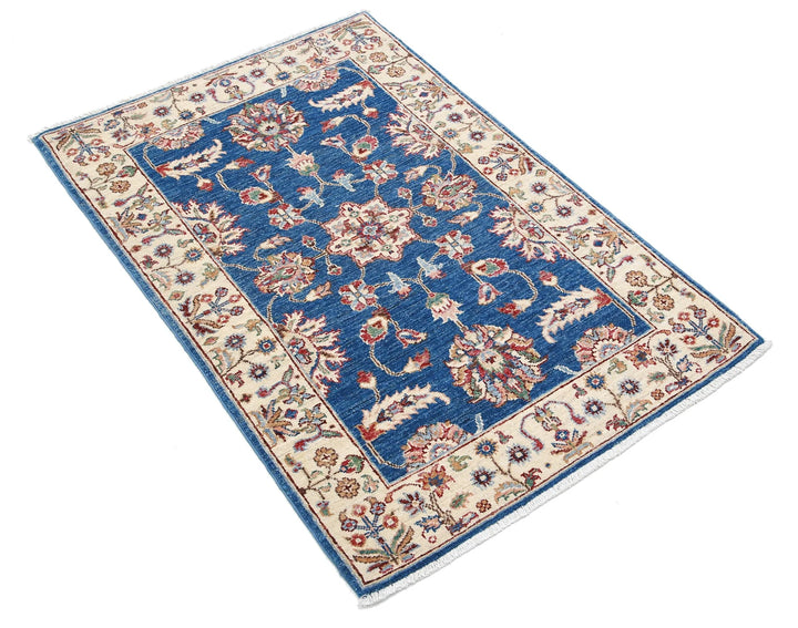 Red Afghan Ziegler Rug 2' 8" x 4' 3" Hand-Knotted | No. AT767872