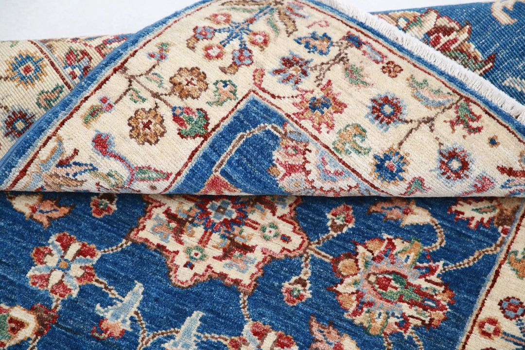 Red Afghan Ziegler Rug 2' 8" x 4' 3" Hand-Knotted | No. AT767872