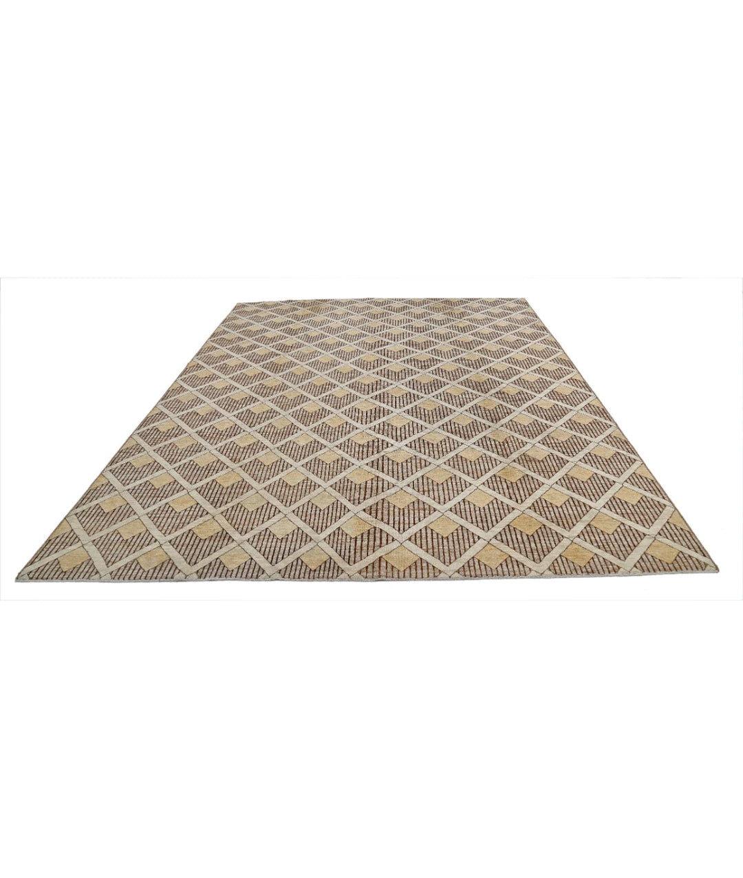 Afghan Modcar Rug 8' 9" x 11' 4" Hand-Knotted | No. AT76836