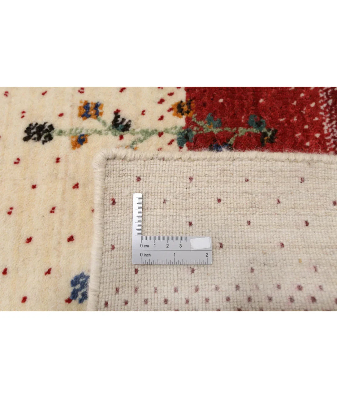 Ivory Indian Oriental Rug 4' 9" x 6' 6" Hand-Knotted | No. AT76920