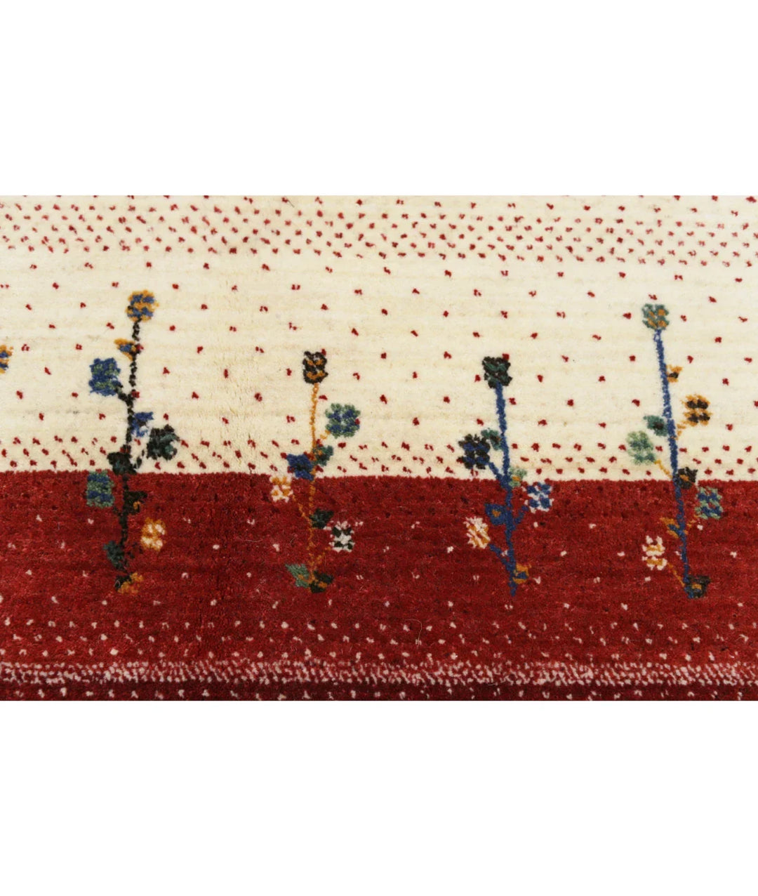 Ivory Indian Oriental Rug 4' 9" x 6' 6" Hand-Knotted | No. AT76920
