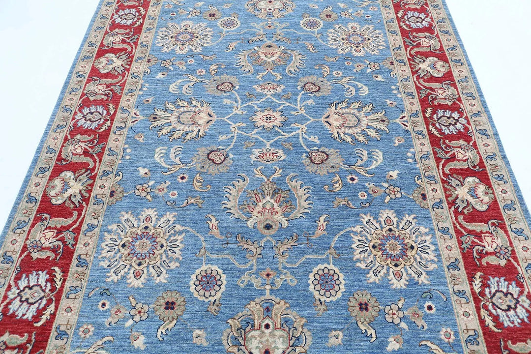 Afghan Ziegler Farhan Rug 5' 7" x 7' 9" Hand-Knotted | No. AT76983