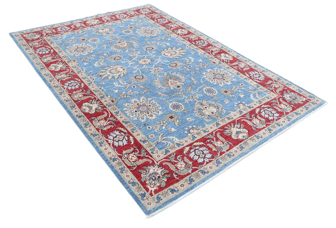 Afghan Ziegler Farhan Rug 5' 7" x 7' 9" Hand-Knotted | No. AT76983